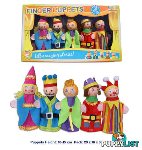 Finger puppet 5pc - King/Queen - ETL9094-K