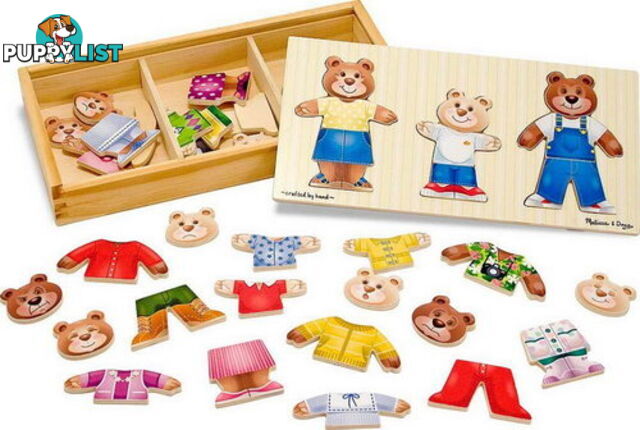 M&D - Wooden Bear Family Dress Up - 45pc - ETM3770