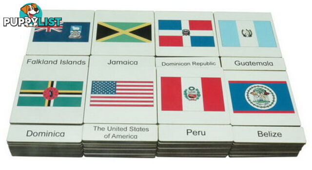 Classification 3 Part Timber Cards - USA Flags - 406417