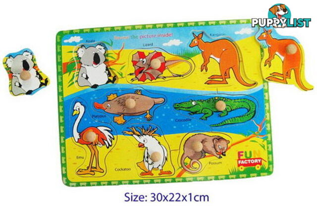 Puzzle W/Knobs - Australian Animals - ETL0004