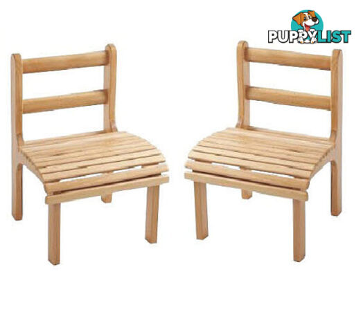 Chair Slatted Beech Wood, Child Size (Set of 2 Chairs) - FT49130