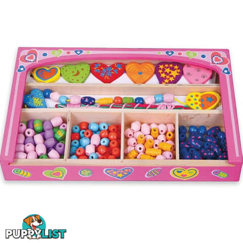 Bead Set In Pink Box - Hearts - ETL2729