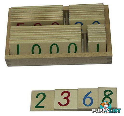 Small Number Cards 1-9000, Wood - MA015.303700