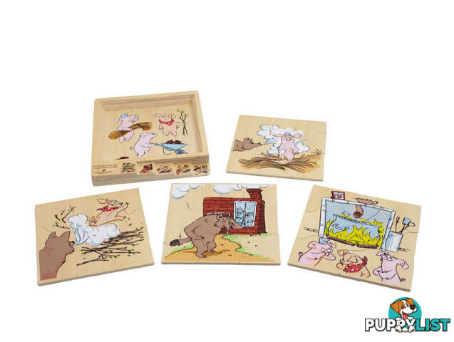 Discoveroo - 3 Little Pigs 4 Layered Story Puzzle - ETB0016