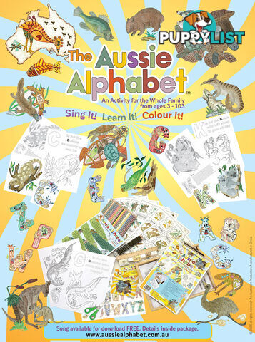 The Aussie Alphabet Activity Set & Song with FREE CD Offer - FREE Courier Delivery* - AA2491