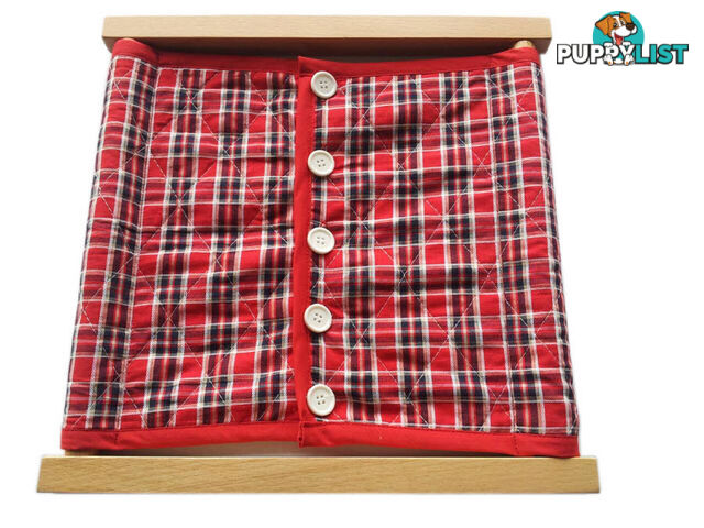 Buttoning Small Buttons - Timber Rod Frame - PR40300