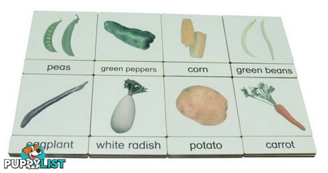 Classification 3 Part Timber Cards - Vegetables No1 - LA46403