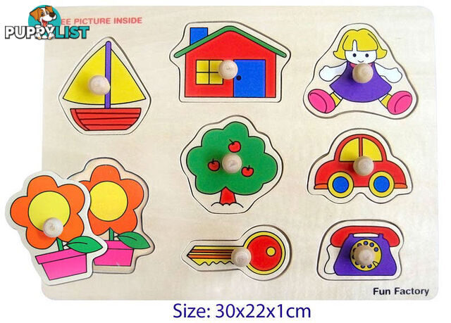 House Boat Puzzle with Knobs - ETL3045