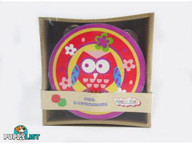 Owl Tambourine - Red - ETE0100