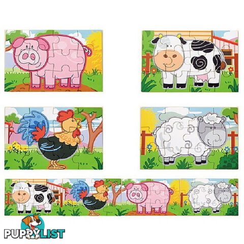 VG - Jigsaw Farm Puzzles In a Box (Set of 4) - ETL0069