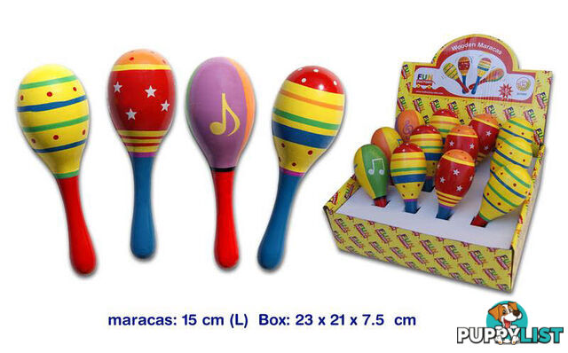 Maracas Single  Assorted Colours (each) - ETL1005-1