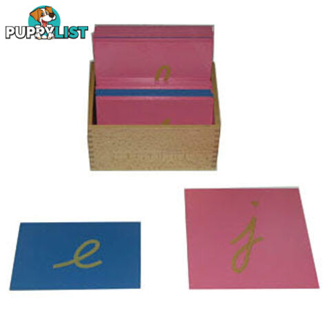 Sandpaper Letters - Cursive - Blue V Pink C - LA002-1