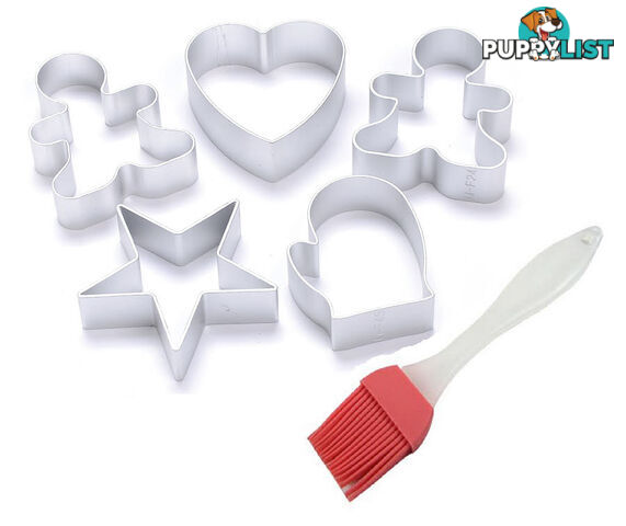 Baking Moulds (Set of 5) Inc. Free Silicone Brush - PR1037