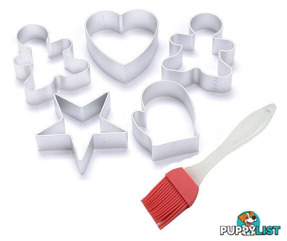 Baking Moulds (Set of 5) Inc. Free Silicone Brush - PR1037