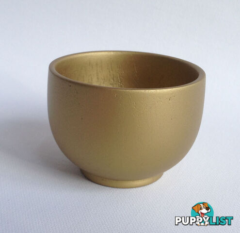 Mini Golden Wood Bowl 6cm Diameter - MA50312.800020