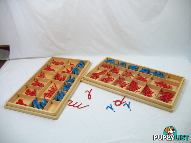 Movable Alphabet Large Cursive in 2 Boxes - LA033