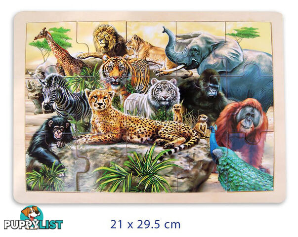 Jungle Animals Jigsaw Puzzle - 15pcs - ETL4403