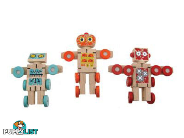 Robot Transformer - mini wooden (each) 3 left - ETE2722