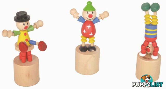 Wooden Dancing Clowns (each) - ETE2505