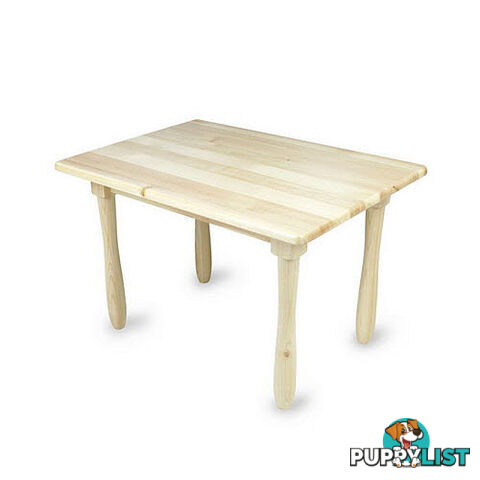 Table Rectangular B 3-6 Pinewood (rounded corners) - FT032