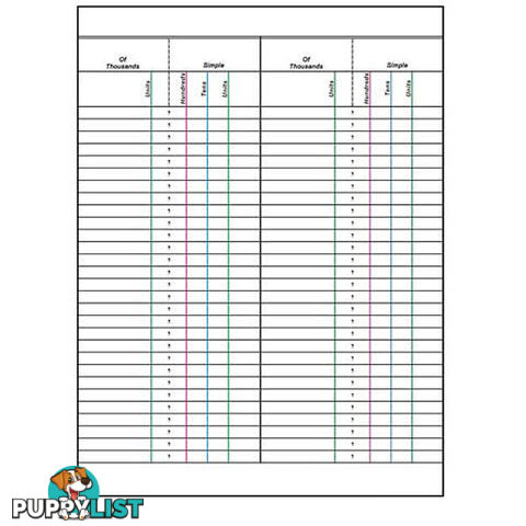 Small Bead Frame Work Sheets - MA036-1