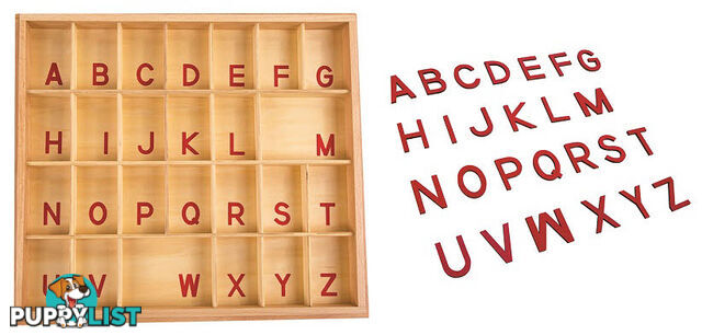 Movable Alphabet Capital Red Print with Box - LA055-1-11