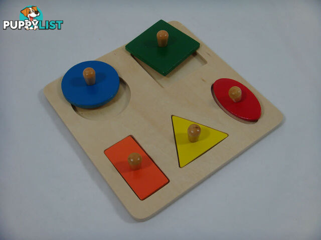 Geometric 5 Shape Puzzle Board - Small Size - LT50297