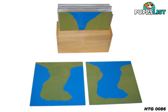 Land & Water Sandpaper Wooden Tablets - GE017