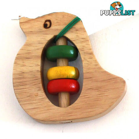 Rattle Natural Wood Bird - ETQ0083