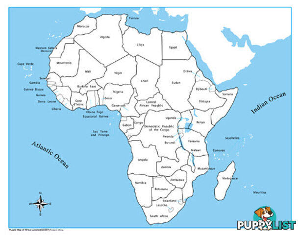 Control Map Labelled - Africa - GE007-1