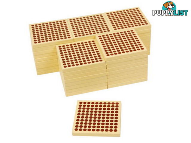 Wooden Squares of 100: set of 45 - MA026