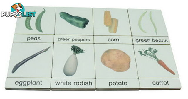 Classification 3 Part Timber Cards - Vegetables No1 - ALA46403