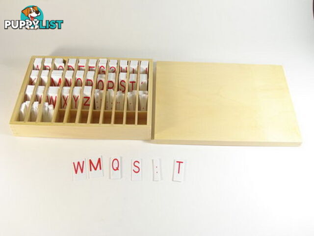 Movable Alphabet Red Capital & Lower Case Print with Box - LA50561R