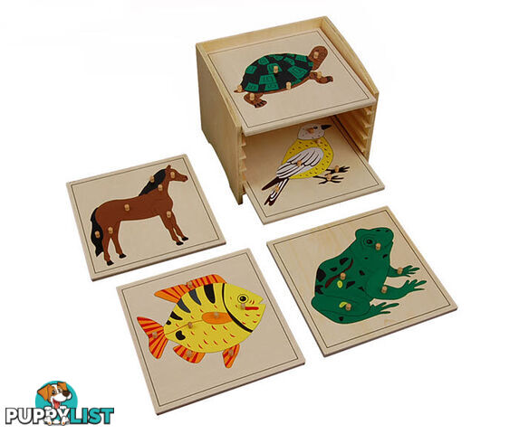 Animal Puzzle Cabinet with 5 Puzzles - BO003.506600