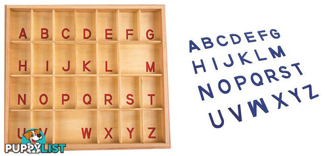 Movable Alphabet Capital Blue Print with Box - LA055-2-11