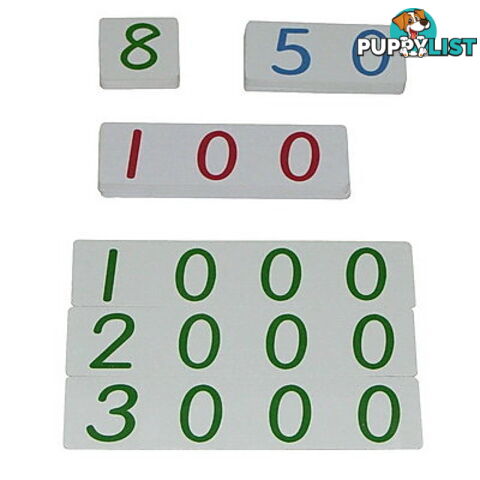 Small Number Cards 1-3000, Plastic - MA43500