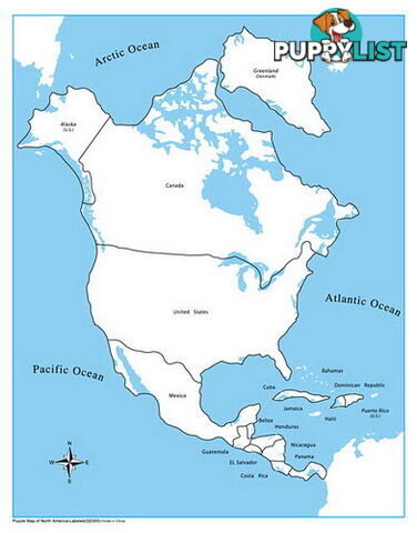 Control Map Labelled - North America - GE005-1