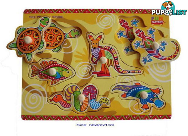 Puzzle w/Knobs -Aboriginal - ETL0039