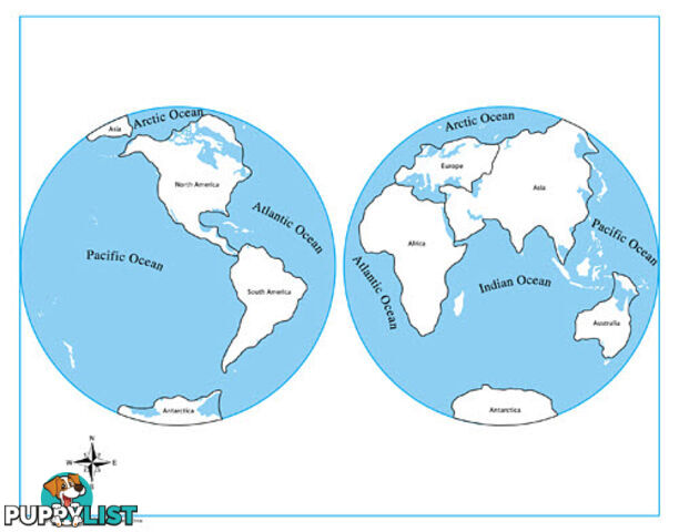 Control Map Labelled - World Parts (Cardboard) - GE003-1