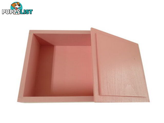 Wooden Language Box with Lid - Pink - LA45700