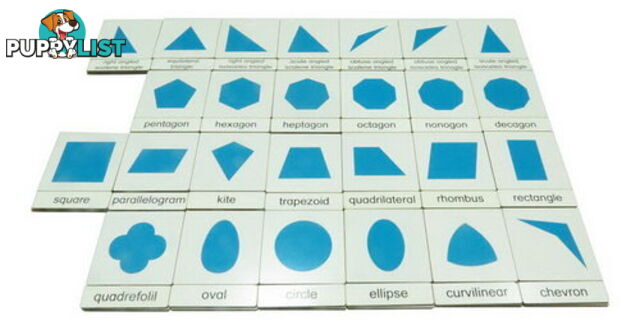 Classification 3 Part Timber Cards - Geometric Cabinet Nomenclature Cards - LA46413