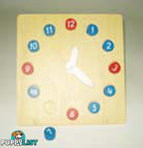 Clock with Removable Numbers (Timber) - SE50523