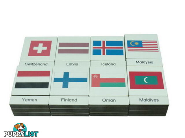 Classification 3 Part Timber Cards - European Flags - A406416