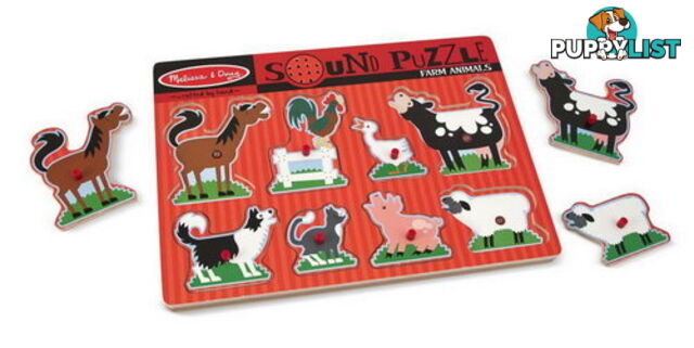 M&D - Farm Animals Sound Puzzle - 8pc - ETM0726