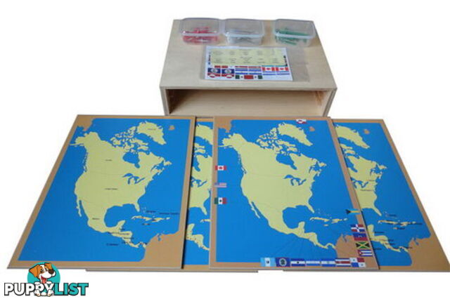 World Parts - Pin Maps of North America Set & Cabinet - GE41210.601210