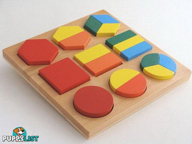 Geometric Shapes Fraction Puzzle - MA081