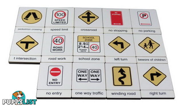 Classification 3 Part Timber Cards - Traffic Signs No2 - 406420