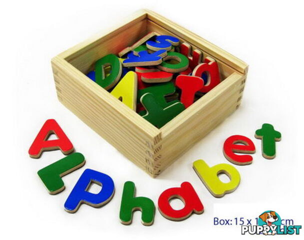 Magnetic Letters Upper/Lower Wood in Box - ETL0011