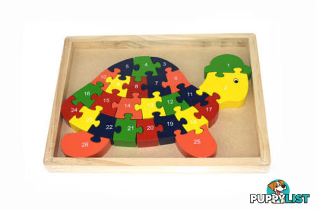 Turtle numbers & alphabet Jigsaw in Tray - ETE0055