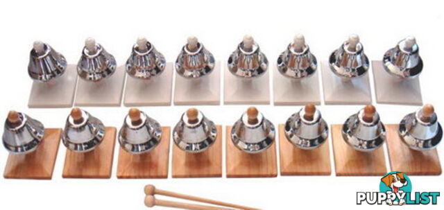 Bells Set: 8 Pairs - Silver  (16 Bells) - MU50213